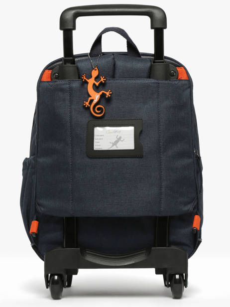 2-compartment Wheeled Schoolbag Cameleon Blue vintage urban SR40 other view 5