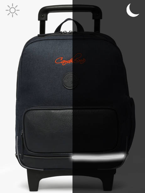 2-compartment Wheeled Schoolbag Cameleon Blue vintage urban SR40 other view 9