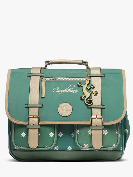 Wheeled Schoolbag 2 Compartments Cameleon Green vintage fantasy PBVGCA38