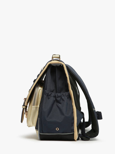 Cartable 2 Compartiments Cameleon Bleu vintage fantasy PBVGCA38 vue secondaire 2