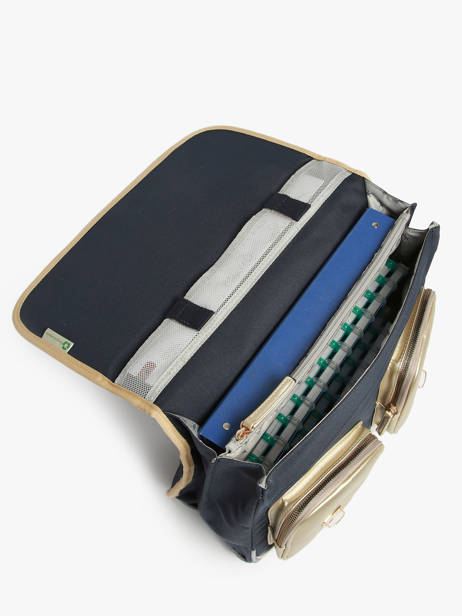 Cartable 2 Compartiments Cameleon Bleu vintage fantasy PBVGCA38 vue secondaire 3