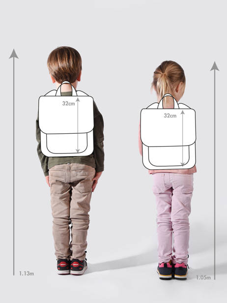 Sac à Dos 1 Compartiment Cameleon Bleu vintage fantasy PBVGSD33 vue secondaire 1