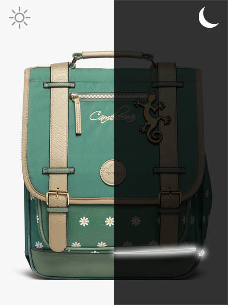 Sac à Dos 3 Compartiments Cameleon Vert vintage fantasy PBVGSD39 vue secondaire 8