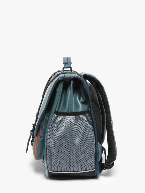 Cartable 2 Compartiments Cameleon Bleu vintage north PBVWCA38 vue secondaire 2