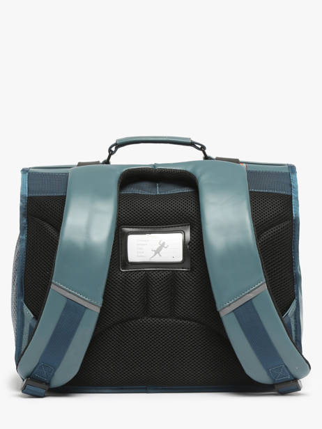 Cartable 2 Compartiments Cameleon Bleu vintage north PBVWCA38 vue secondaire 4