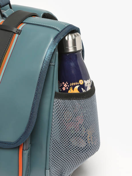 Cartable 2 Compartiments Cameleon Bleu vintage north PBVWCA38 vue secondaire 5