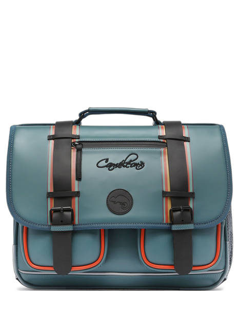 Cartable 2 Compartiments Cameleon Bleu vintage north PBVWCA38 vue secondaire 6