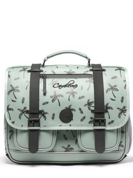 Cartable 3 Compartiments Cameleon Vert vintage north PBVWCA41 vue secondaire 6