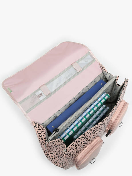 Cartable 3 Compartiments Cameleon Rose vintage north PBVWCA41 vue secondaire 3