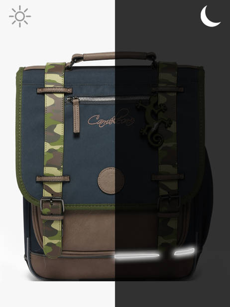 Sac à Dos 2 Compartiments Cameleon Bleu vintage urban PBVBSD39 vue secondaire 8