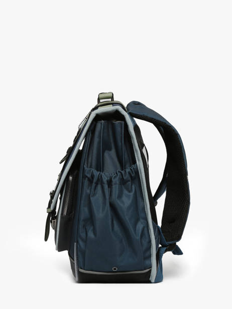 Cartable 3 Compartiments Cameleon Bleu vintage urban PBVBCA41 vue secondaire 2
