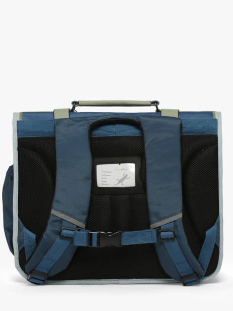 Cartable 3 Compartiments Cameleon Bleu vintage urban PBVBCA41 vue secondaire 4