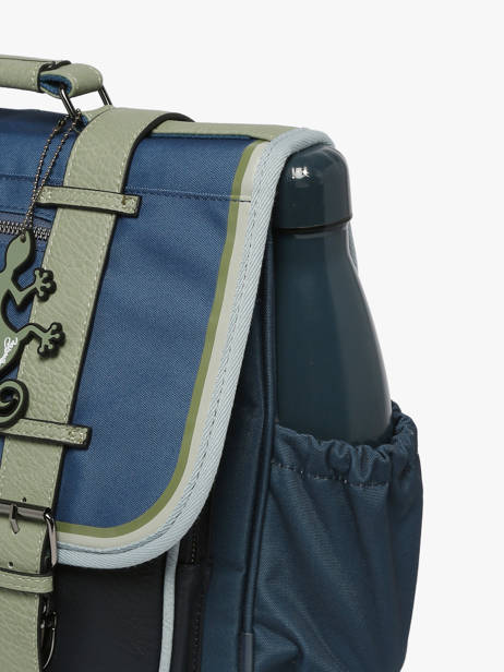 Cartable 3 Compartiments Cameleon Bleu vintage urban PBVBCA41 vue secondaire 5