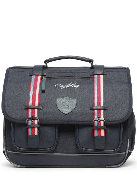 Cartable 3 Compartiments Cameleon Bleu vintage urban PBVBCA41 vue secondaire 6
