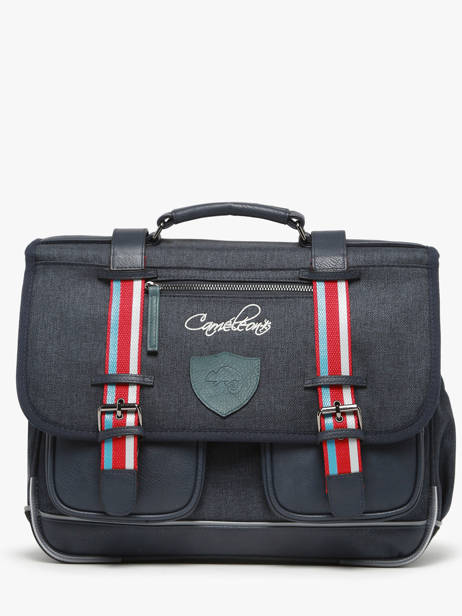 Cartable 2 Compartiments Cameleon Bleu vintage urban 27