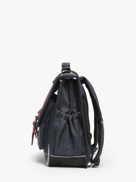 Cartable 2 Compartiments Cameleon Bleu vintage urban 27 vue secondaire 2