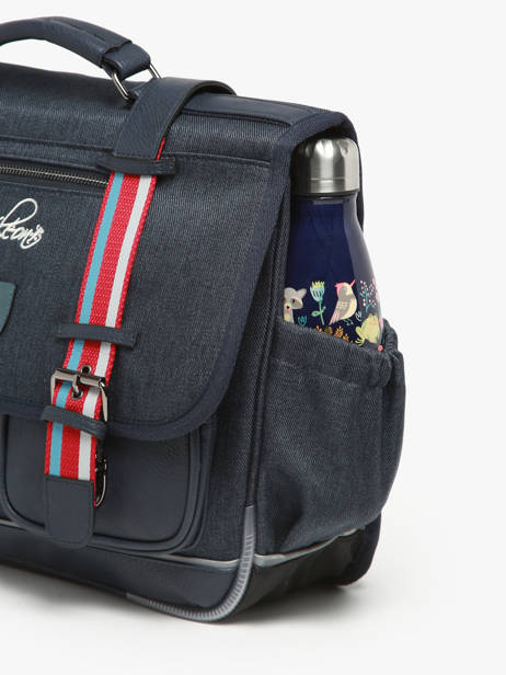 Cartable 2 Compartiments Cameleon Bleu vintage urban 27 vue secondaire 5