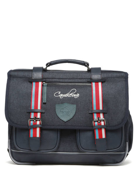 Cartable 2 Compartiments Cameleon Bleu vintage urban 27 vue secondaire 6