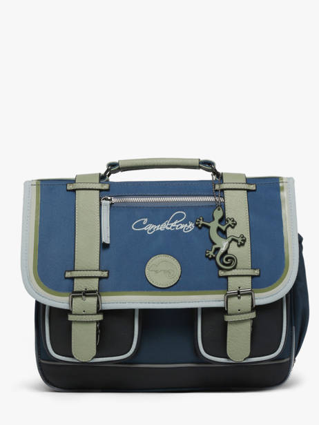Boekentas 2 Compartimenten Cameleon Blauw vintage urban PBVBCA35