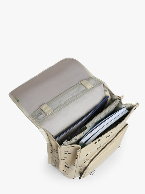 Rugzak 3 Compartimenten Cameleon Beige vintage north PBVWSD39 ander zicht 3