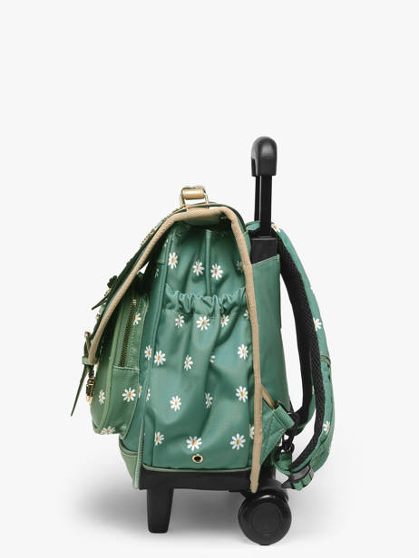 Cartable à Roulettes 2 Compartiments Cameleon Vert vintage fantasy PBVGCR38 vue secondaire 2