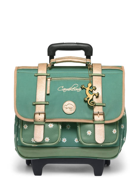 Cartable à Roulettes 2 Compartiments Cameleon Vert vintage fantasy PBVGCR38 vue secondaire 8