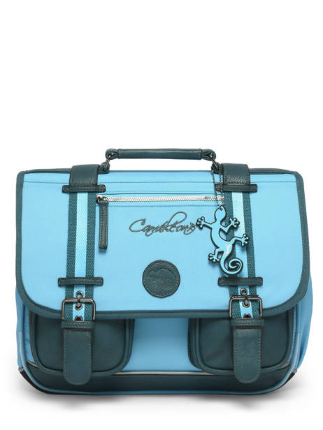 Cartable 2 Compartiments Cameleon Bleu vintage urban 27 vue secondaire 6