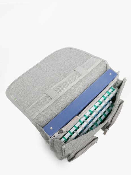 Cartable 2 Compartiments Cameleon Gris vintage urban PBVBCA35 vue secondaire 2