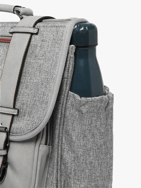 Cartable 2 Compartiments Cameleon Gris vintage urban PBVBCA35 vue secondaire 4