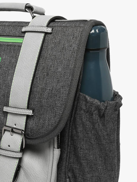 Cartable 2 Compartiments Cameleon Gris vintage urban PBVBCA35 vue secondaire 4