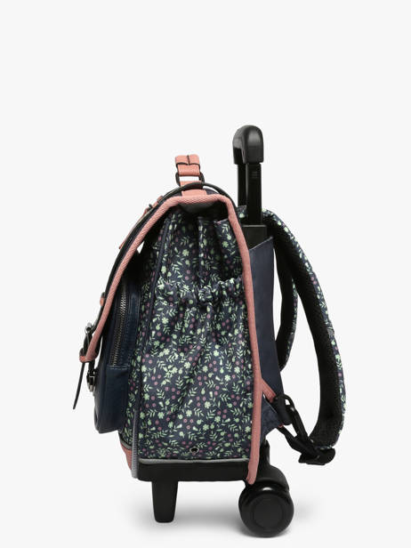 Cartable à Roulettes 2 Compartiments Cameleon Bleu vintage fantasy PBVGCR38 vue secondaire 2