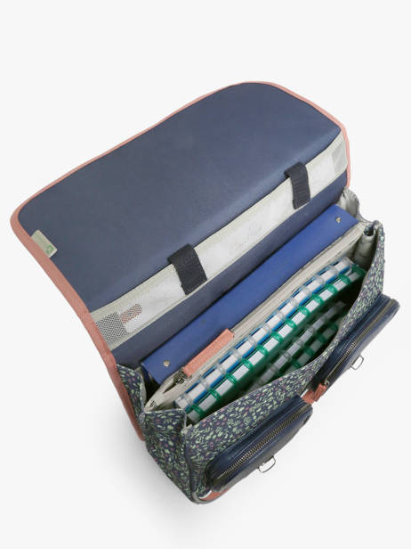 Cartable à Roulettes 2 Compartiments Cameleon Bleu vintage fantasy PBVGCR38 vue secondaire 3