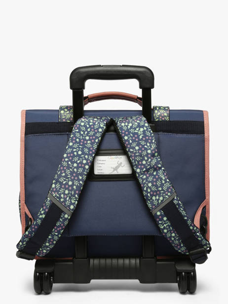 Cartable à Roulettes 2 Compartiments Cameleon Bleu vintage fantasy PBVGCR38 vue secondaire 4