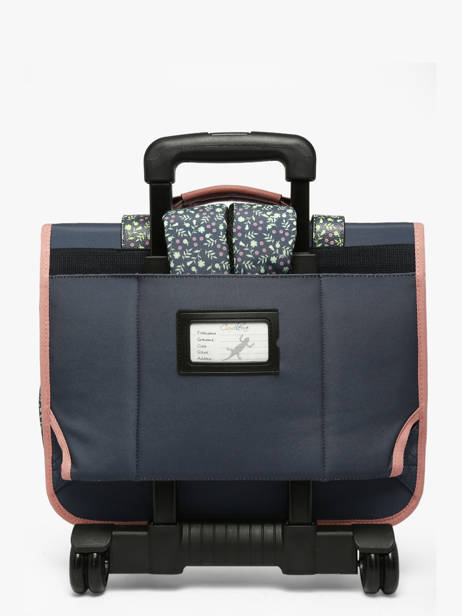 Cartable à Roulettes 2 Compartiments Cameleon Bleu vintage fantasy PBVGCR38 vue secondaire 5