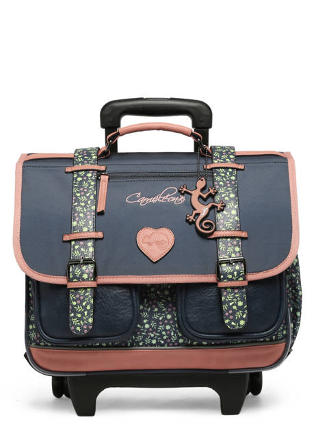 Cartable à Roulettes 2 Compartiments Cameleon Bleu vintage fantasy PBVGCR38 vue secondaire 7