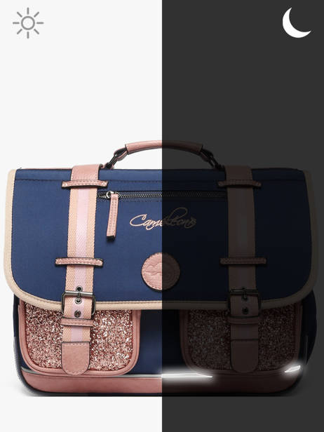 Cartable 2 Compartiments Cameleon Bleu vintage fantasy PBVGCA38 vue secondaire 7