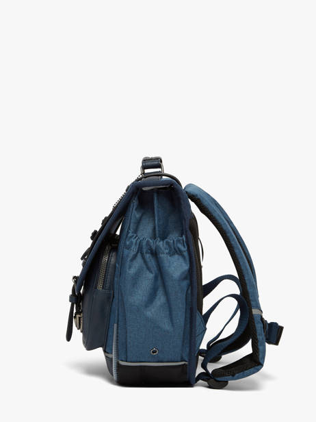 Boekentas 2 Compartimenten Cameleon Blauw vintage color - VIC-CA35 ander zicht 1