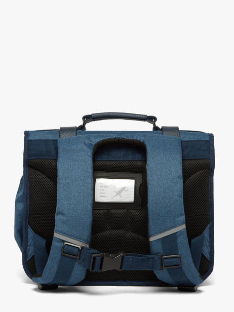 Boekentas 2 Compartimenten Cameleon Blauw vintage color - VIC-CA35 ander zicht 3