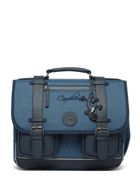 Boekentas 2 Compartimenten Cameleon Blauw vintage color - VIC-CA35 ander zicht 5