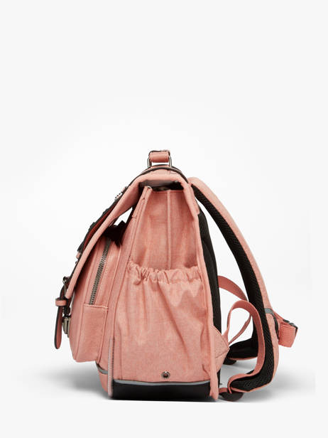 Boekentas 2 Compartimenten Cameleon Roze vintage color CA38 ander zicht 1