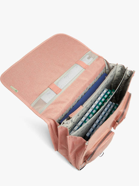 Cartable 3 Compartiments Cameleon Rose vintage color VIC-CA41 vue secondaire 2
