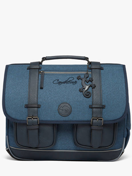 Satchel 3 Compartments Cameleon Blue vintage color VIC-CA41