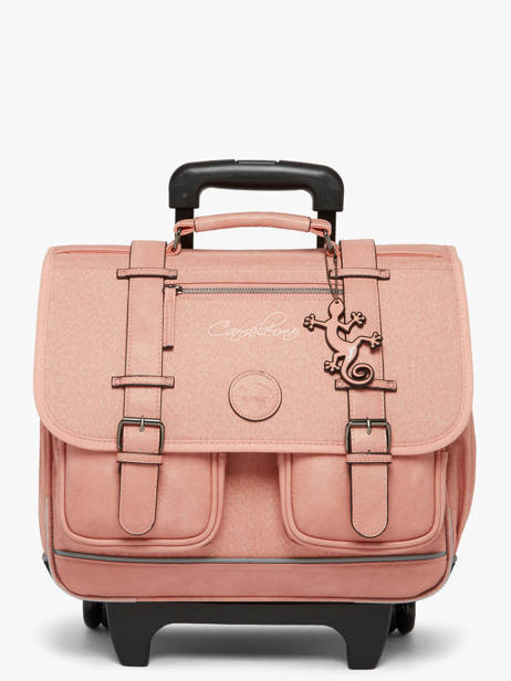 Wheeled Schoolbag 2 Compartments Vintage Color Cameleon Pink vintage color CR38