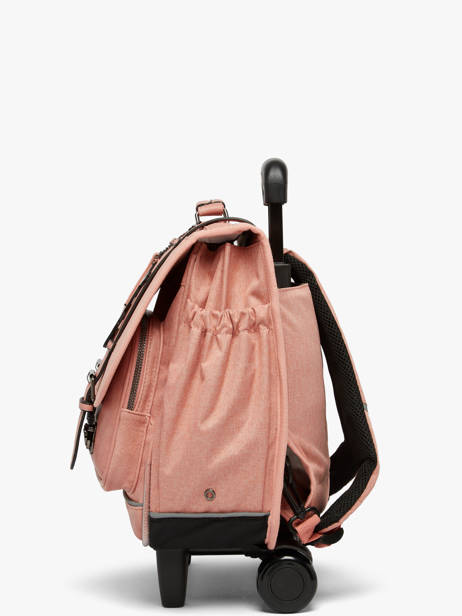 Boekentas Op Wieltjes 2 Compartimenten Vintage Color Cameleon Roze vintage color CR38 ander zicht 1