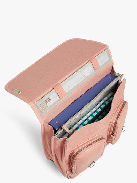 Boekentas Op Wieltjes 2 Compartimenten Vintage Color Cameleon Roze vintage color CR38 ander zicht 2