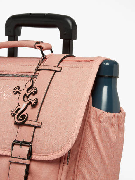 Boekentas Op Wieltjes 2 Compartimenten Vintage Color Cameleon Roze vintage color CR38 ander zicht 5