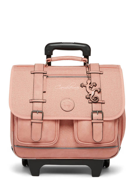 Boekentas Op Wieltjes 2 Compartimenten Vintage Color Cameleon Roze vintage color CR38 ander zicht 6