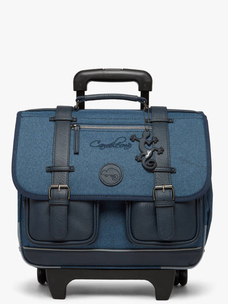 Cartable à Roulettes 2 Compartiments Cameleon Bleu vintage color CR38