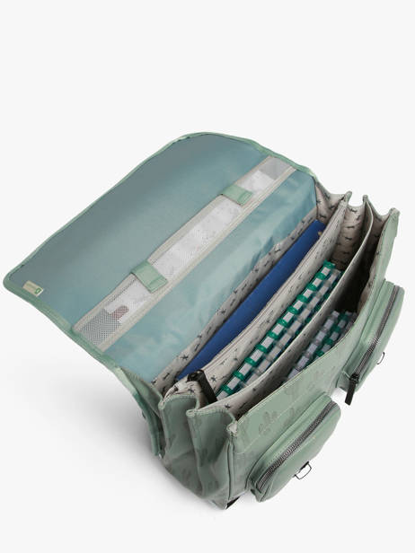 Cartable Vintage North Cameleon Vert vintage north CA41 vue secondaire 2