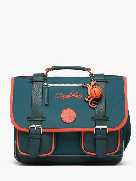 Boekentas Voor Kinderen 2 Compartimenten Vintage Urban Cameleon Blauw vintage urban CA35